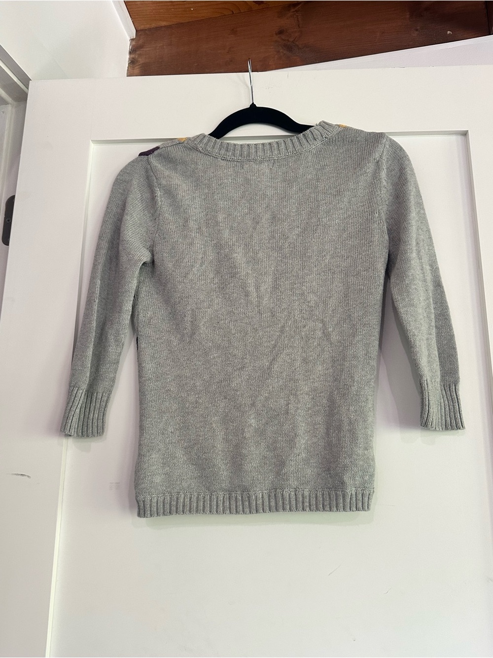 Aeropostale Gray Argyle Button-Front Cardigan with Multicolor Diamonds - Picture 2 of 4